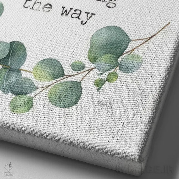 تابلو مدرن بهترین چیزها اثر مارلا ری - نمای نزدیک بافت بوم