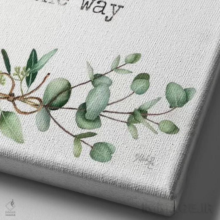 تابلو مدرن بهترین چیزها اثر مارلا ری - نمای نزدیک بافت بوم