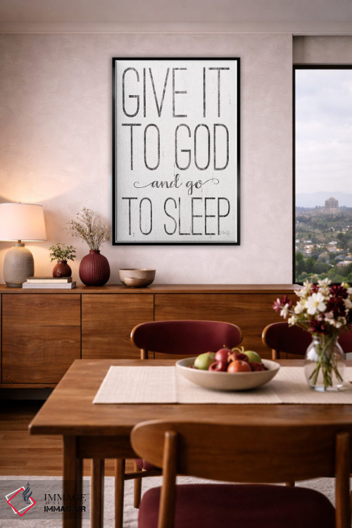 تابلو مدرن به خدا بسپار اثر مارلا ری - D5B