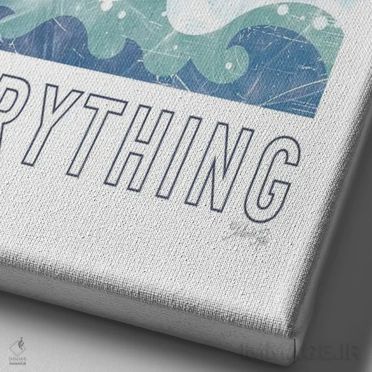 تابلو دکوراتیو آب شور همه چیز را درمان می کند I اثر مارلا ری - نمای نزدیک بافت بوم