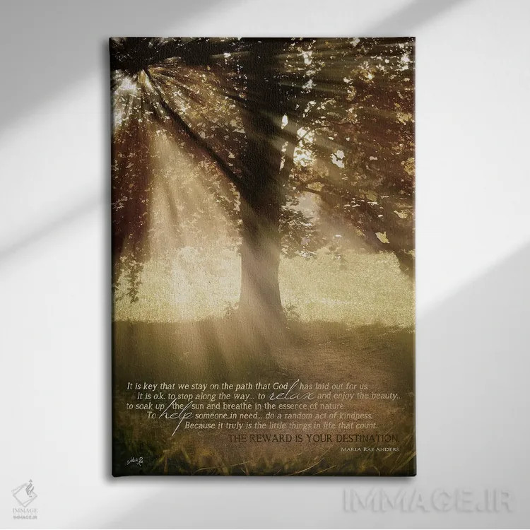 تابلو دکوراتیو در مسیر بمان اثر مارلا ری - نمای روبهرو روی دیوار