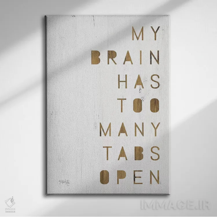 تابلو دکوراتیو مغز من اثر مارلا ری - نمای روبهرو روی دیوار