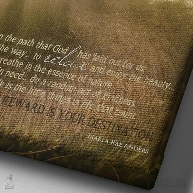 تابلو دکوراتیو در مسیر بمان اثر مارلا ری - نمای نزدیک بافت بوم