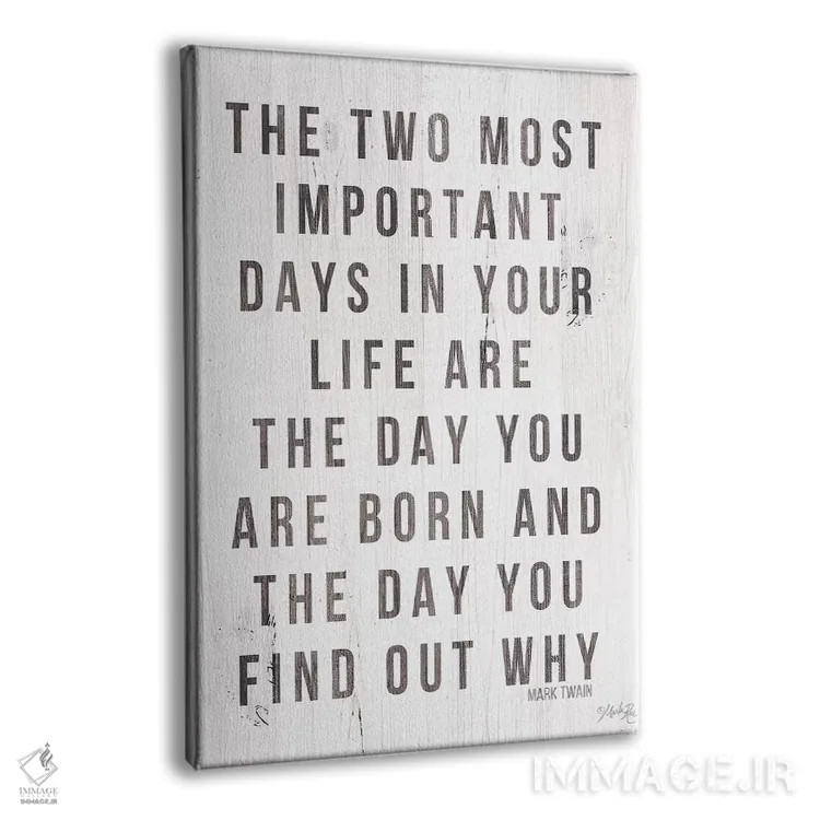 تابلو دکوراتیو دو روز مهم زندگی اثر مارلا ری - نمای پرسپکتیو محصول