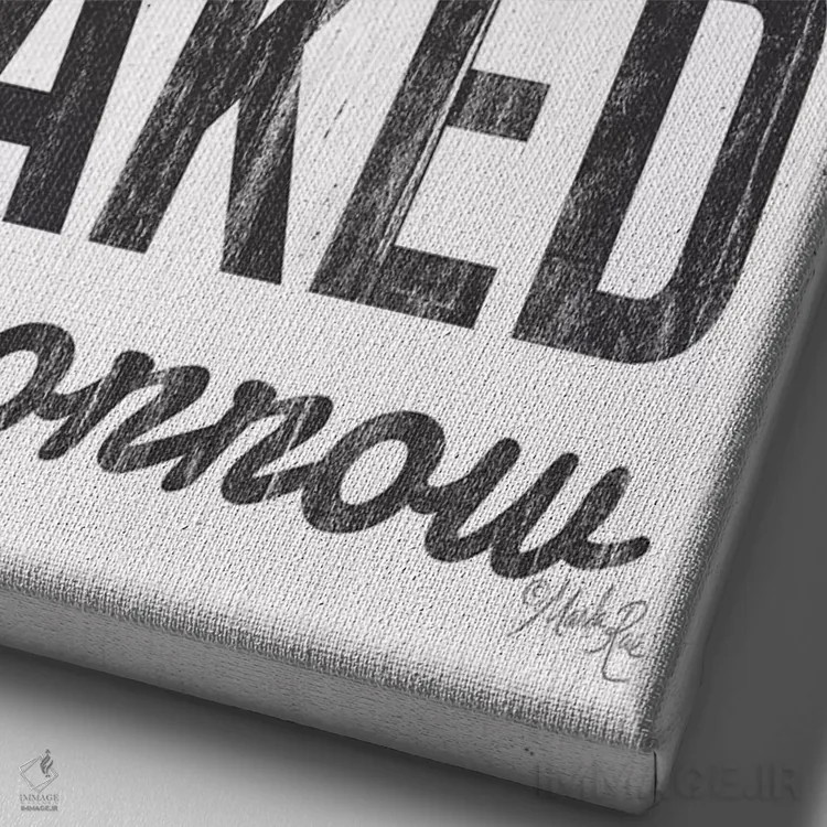 تابلو مدرن رختشویی امروز اثر مارلا ری - نمای نزدیک بافت بوم