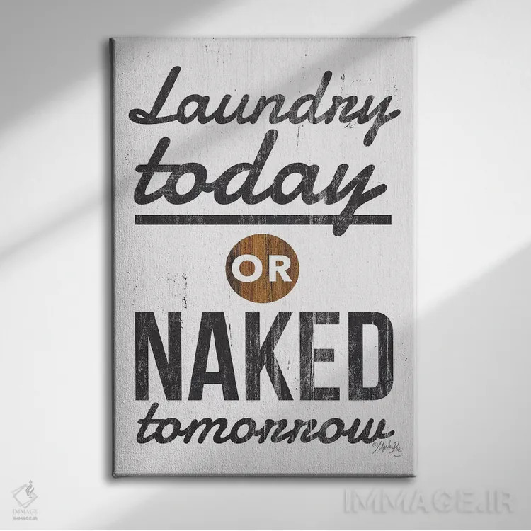 تابلو مدرن رختشویی امروز اثر مارلا ری - نمای روبهرو روی دیوار