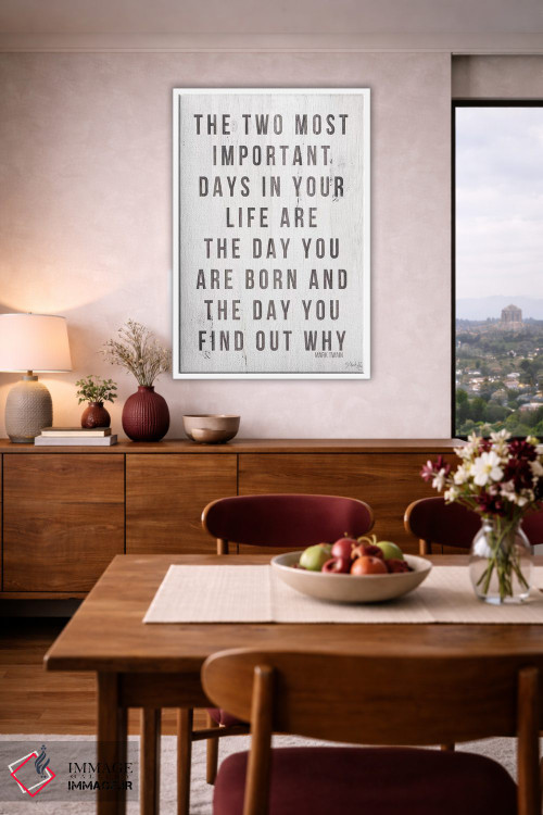 تابلو دکوراتیو دو روز مهم زندگی اثر مارلا ری - D2W