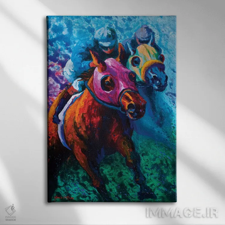 تابلو دکوراتیو خون های آبی اثر ماریون رز - نمای روبهرو روی دیوار