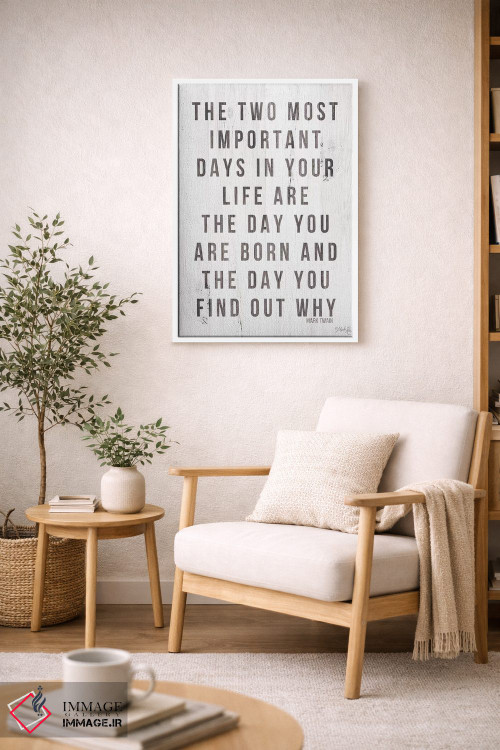 تابلو دکوراتیو دو روز مهم زندگی اثر مارلا ری - D3W