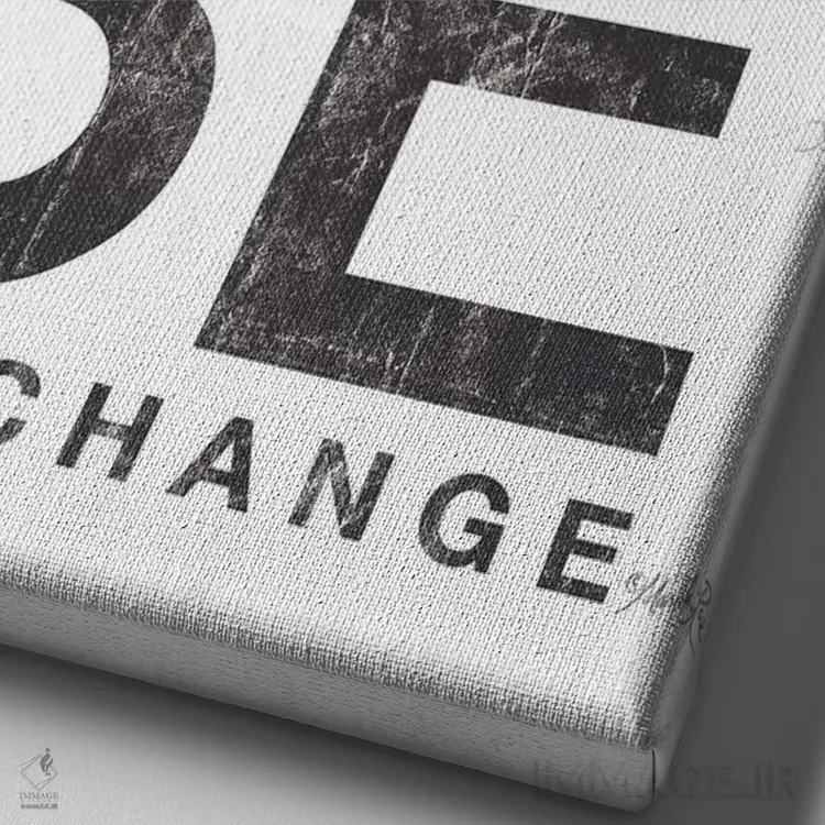 تابلو مدرن همه می خواهند دنیا را تغییر دهند اثر مارلا ری - نمای نزدیک بافت بوم