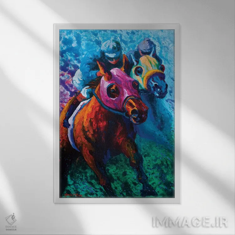 تابلو دکوراتیو خون های آبی اثر ماریون رز - نمای قابدار سفید