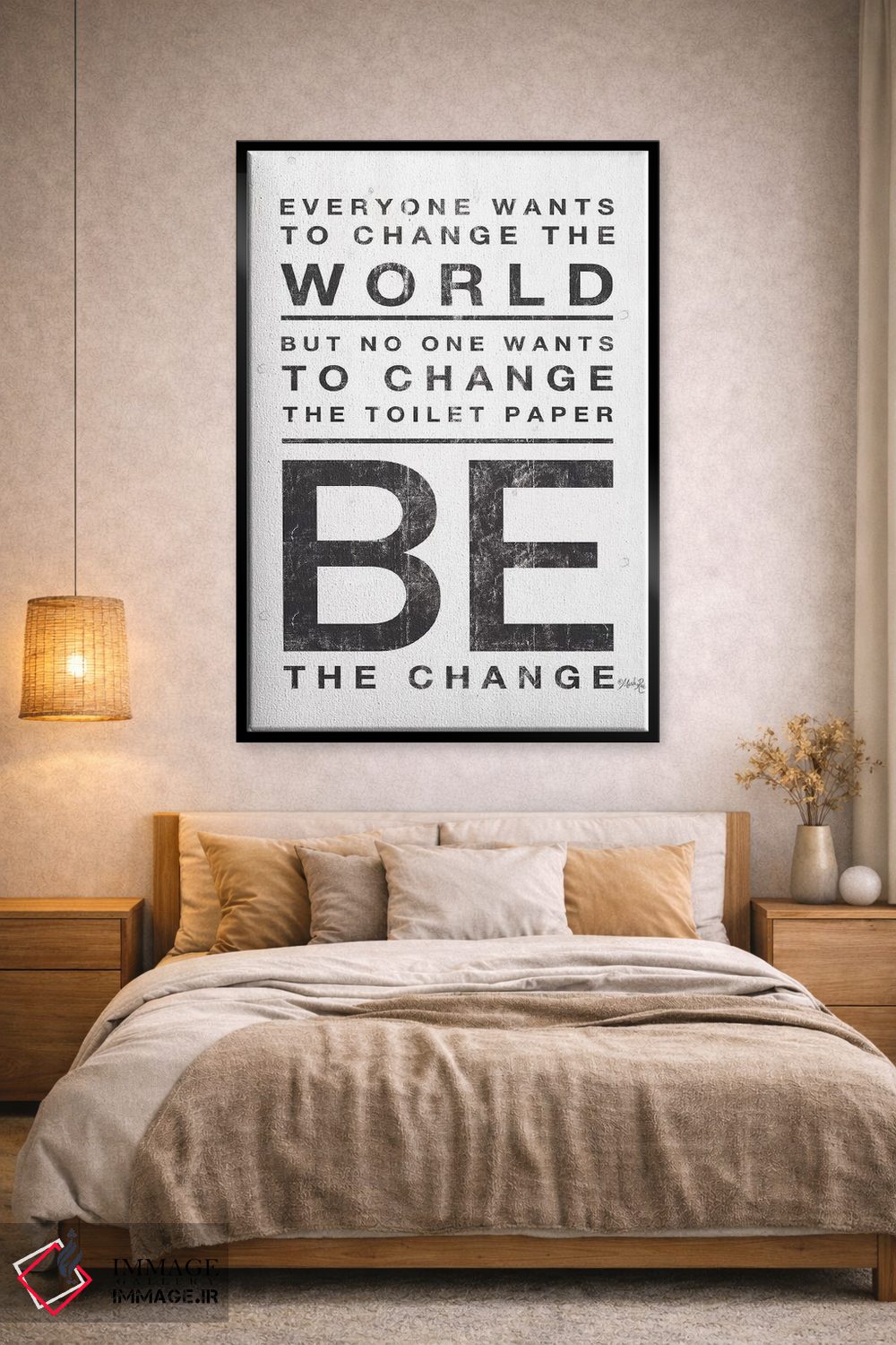 تابلو مدرن همه می خواهند دنیا را تغییر دهند اثر مارلا ری - D3B
