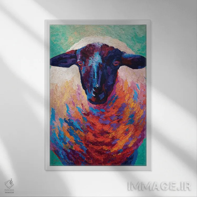 تابلو دکوراتیو میش سوفولک IV اثر ماریون رز - نمای قابدار سفید