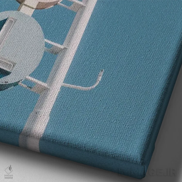 تابلو دکوراتیو عکس تابلوی قدیمی متل اثر مامبو آرت استودیو - نمای نزدیک بافت بوم