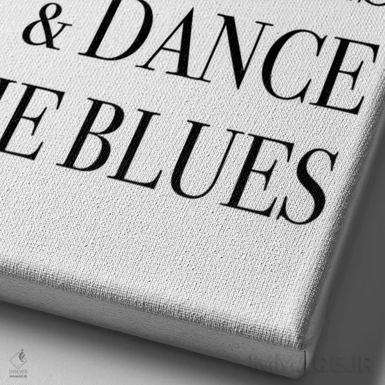 تابلو دکوراتیو بیایید برقصیم اثر مامبو آرت استودیو - نمای نزدیک بافت بوم