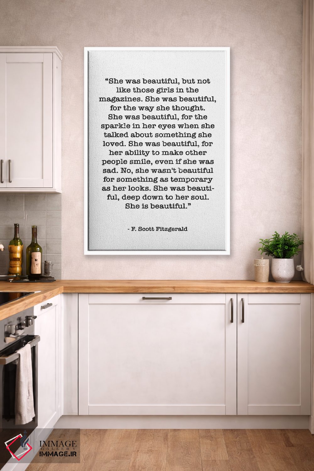 تابلو دکوراتیو جمله ای از فیتزجرالد اثر مامبو آرت استودیو - D4W