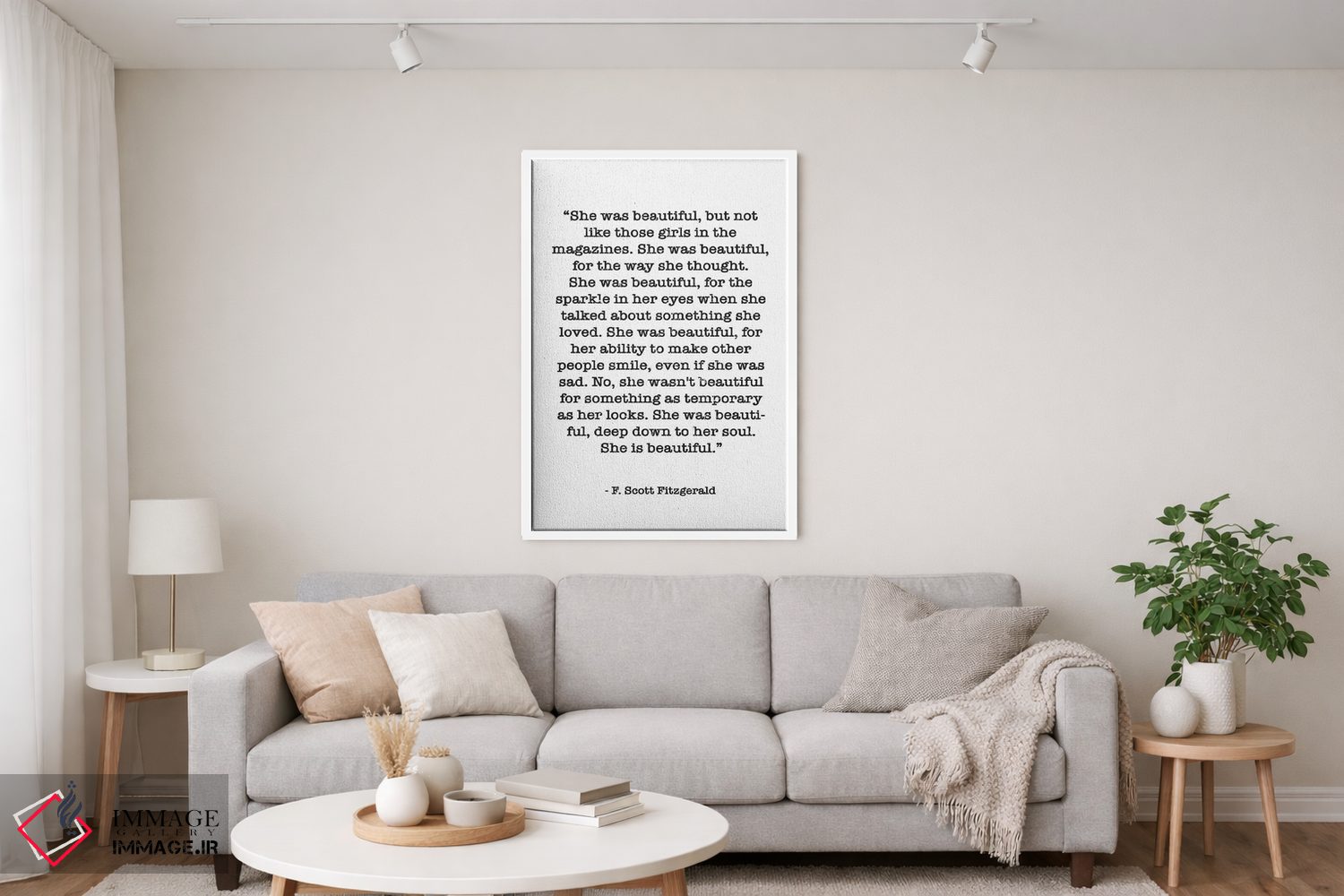 تابلو دکوراتیو جمله ای از فیتزجرالد اثر مامبو آرت استودیو - D3W