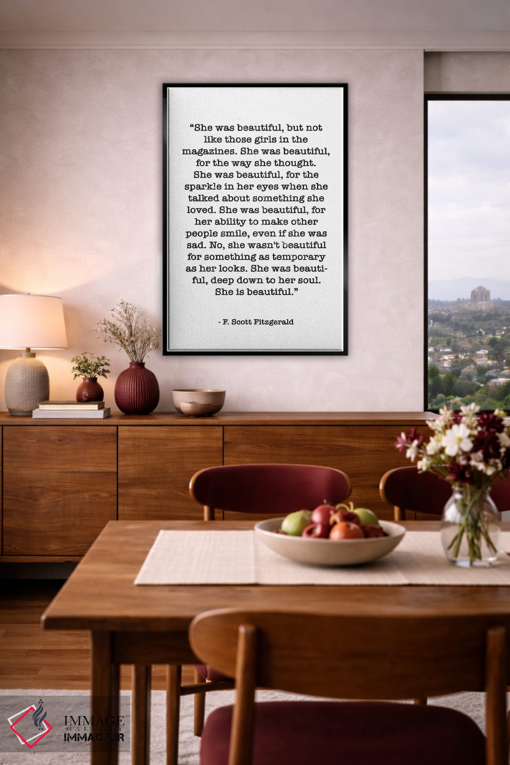 تابلو دکوراتیو جمله ای از فیتزجرالد اثر مامبو آرت استودیو - D5B