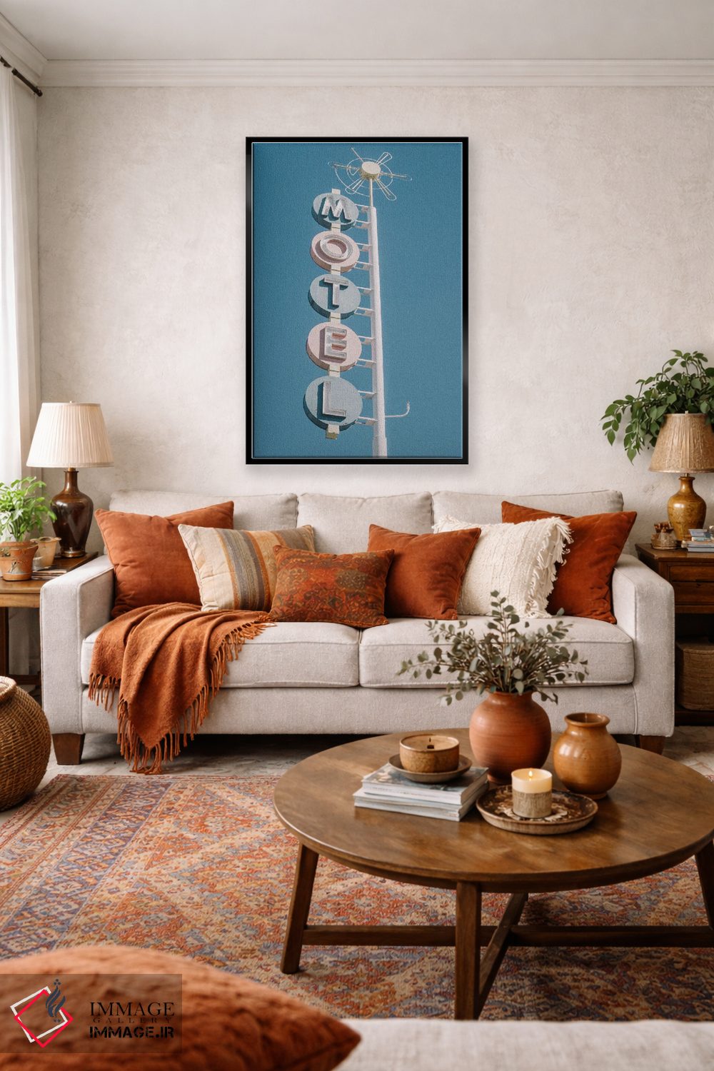 تابلو دکوراتیو عکس تابلوی قدیمی متل اثر مامبو آرت استودیو - D3B