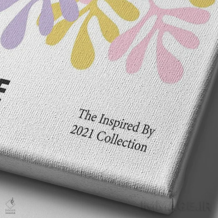 تابلو مدرن کاغذ بری با رنگ های پاستلی اثر مامبو آرت استودیو - نمای نزدیک بافت بوم