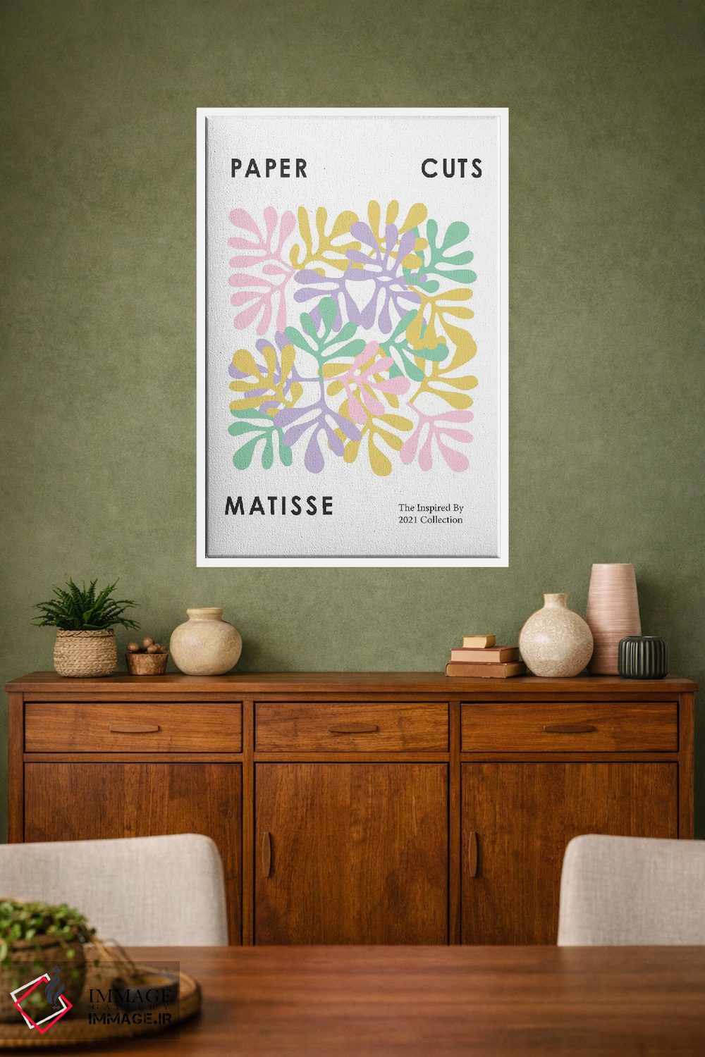 تابلو مدرن کاغذ بری با رنگ های پاستلی اثر مامبو آرت استودیو - D1W