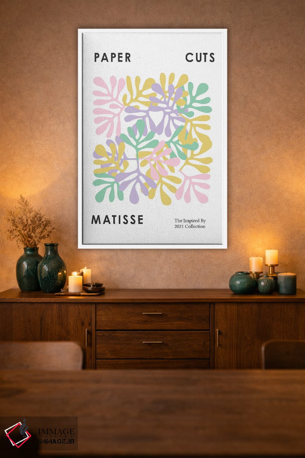 تابلو مدرن کاغذ بری با رنگ های پاستلی اثر مامبو آرت استودیو - D2W