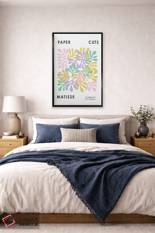 تابلو مدرن کاغذ بری با رنگ های پاستلی اثر مامبو آرت استودیو - D4B