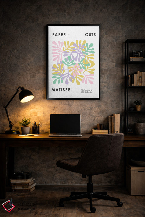 تابلو مدرن کاغذ بری با رنگ های پاستلی اثر مامبو آرت استودیو - D5B