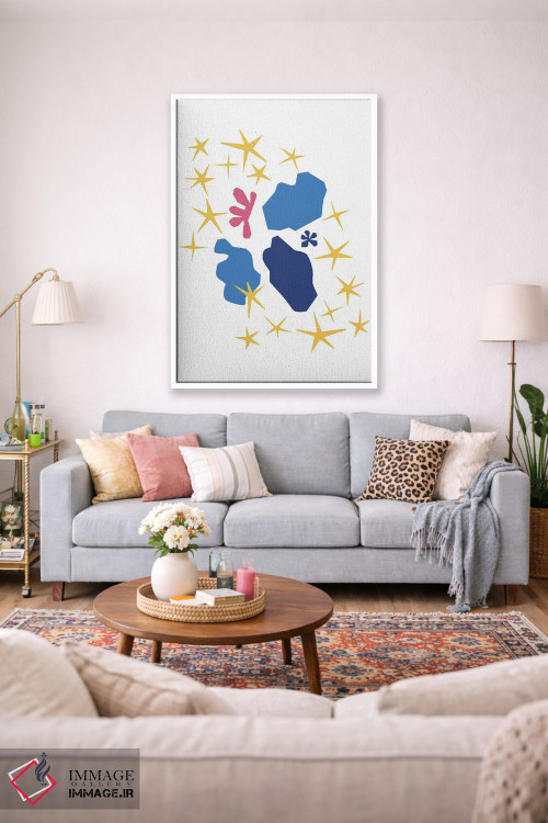 تابلو مینیمال ستاره های برش خورده اثر مامبو آرت استودیو - D1W