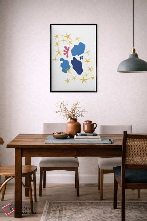 تابلو مینیمال ستاره های برش خورده اثر مامبو آرت استودیو - D6B