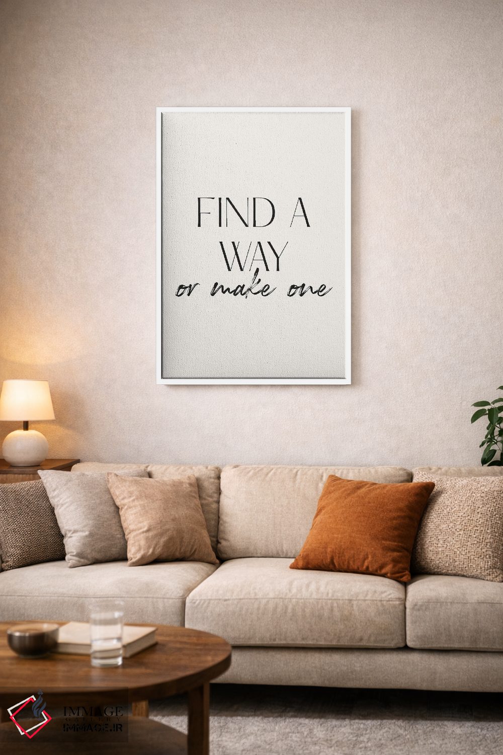 تابلو دکوراتیو جمله راهی پیدا کن یا بساز اثر مامبو آرت استودیو - D3W