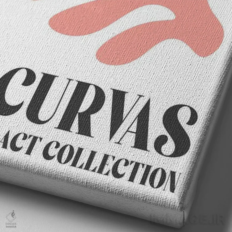 تابلو دکوراتیو اشکال انتزاعی ماتیس برش خورده توکیو اثر مامبو آرت استودیو - نمای نزدیک بافت بوم