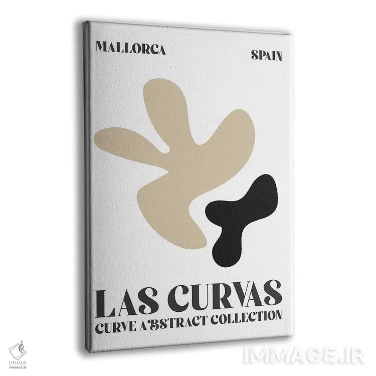 تابلو دکوراتیو اشکال انتزاعی ماتیس اسپانیا اثر مامبو آرت استودیو - نمای پرسپکتیو محصول