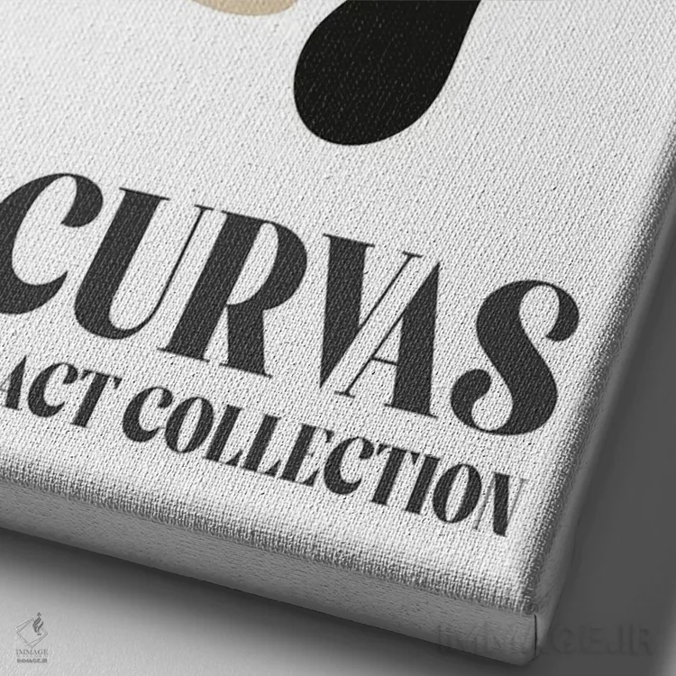 تابلو دکوراتیو اشکال انتزاعی ماتیس اسپانیا اثر مامبو آرت استودیو - نمای نزدیک بافت بوم