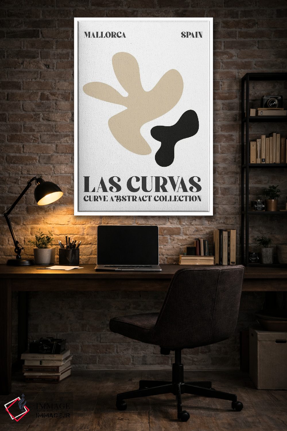 تابلو دکوراتیو اشکال انتزاعی ماتیس اسپانیا اثر مامبو آرت استودیو - D3W