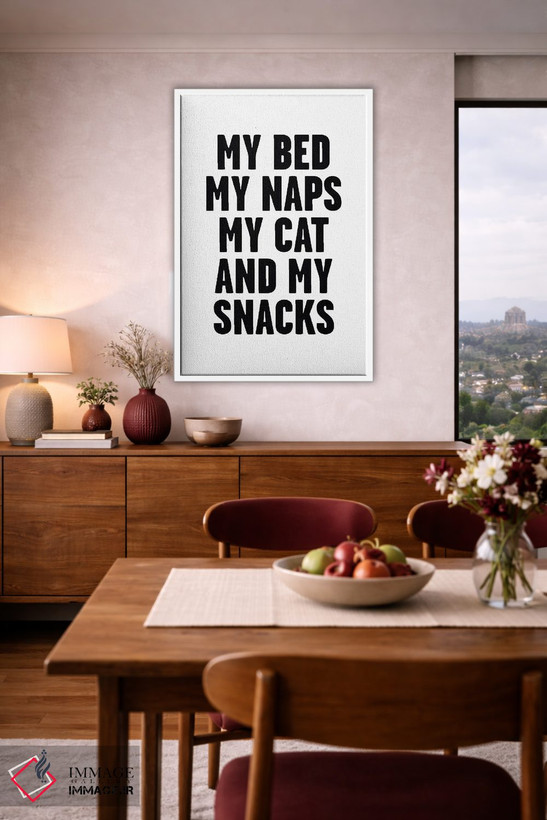 تابلو دکوراتیو My Naps,تخت من، چرت های من اثر مامبو آرت استودیو - D2W