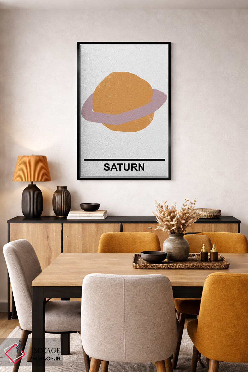 تابلو مینیمال زحل اثر مامبو آرت استودیو - D6B