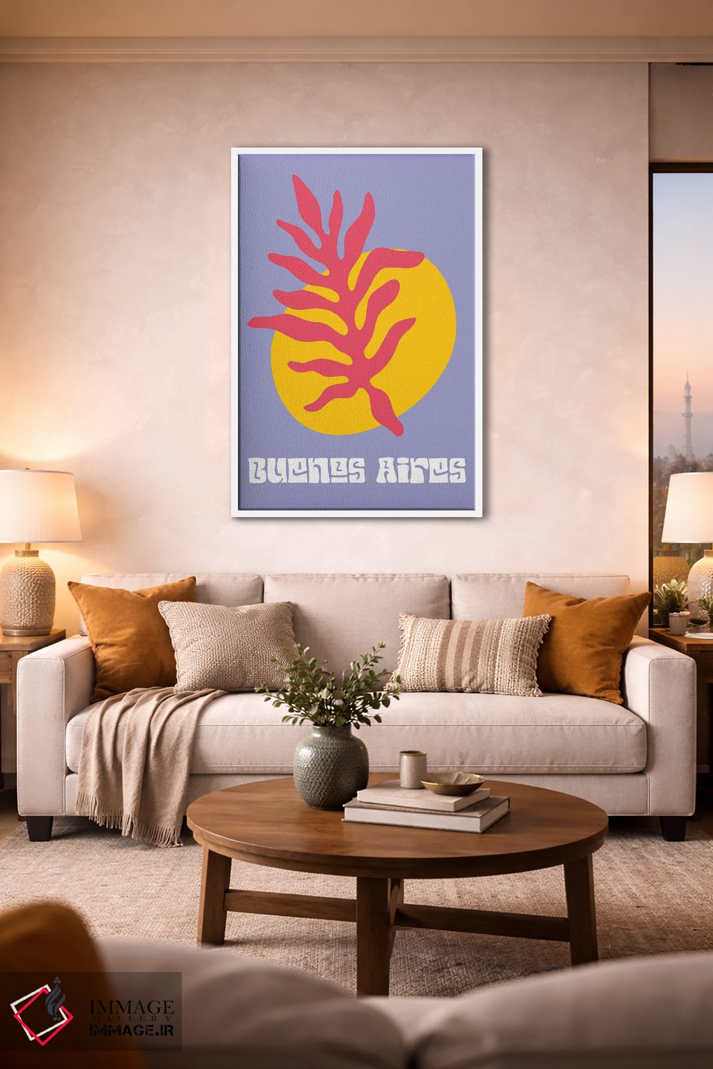 تابلو مینیمال بوئنوس آیرس اثر مامبو آرت استودیو - D1W