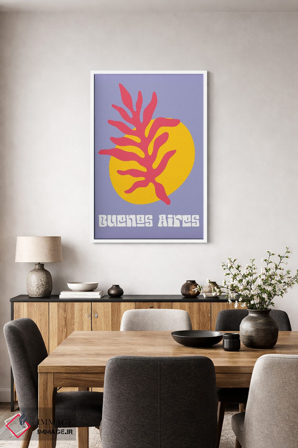 تابلو مینیمال بوئنوس آیرس اثر مامبو آرت استودیو - D3W