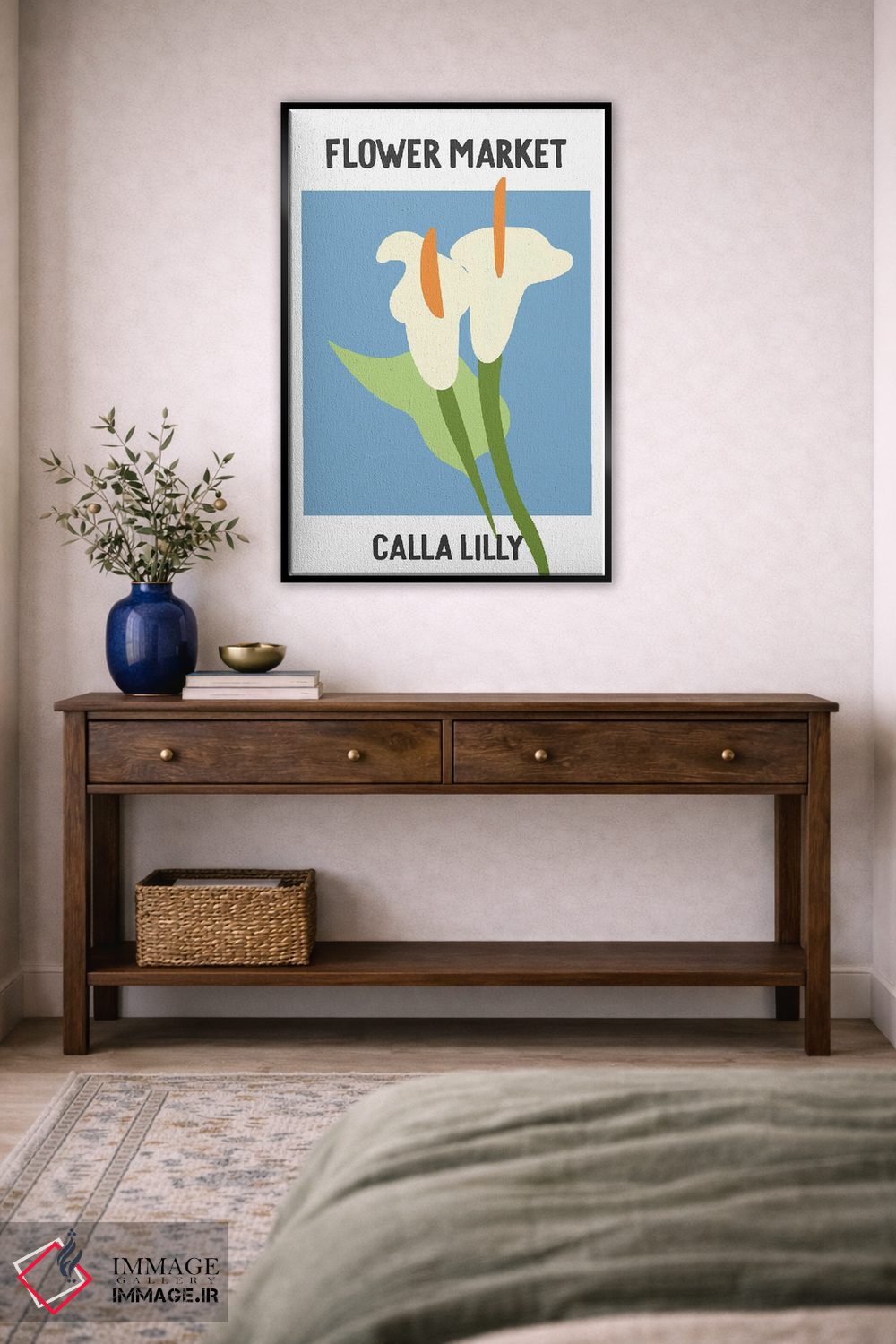 تابلو مینیمال پوستر بازار گل کالالیلی اثر مامبو آرت استودیو - D4B