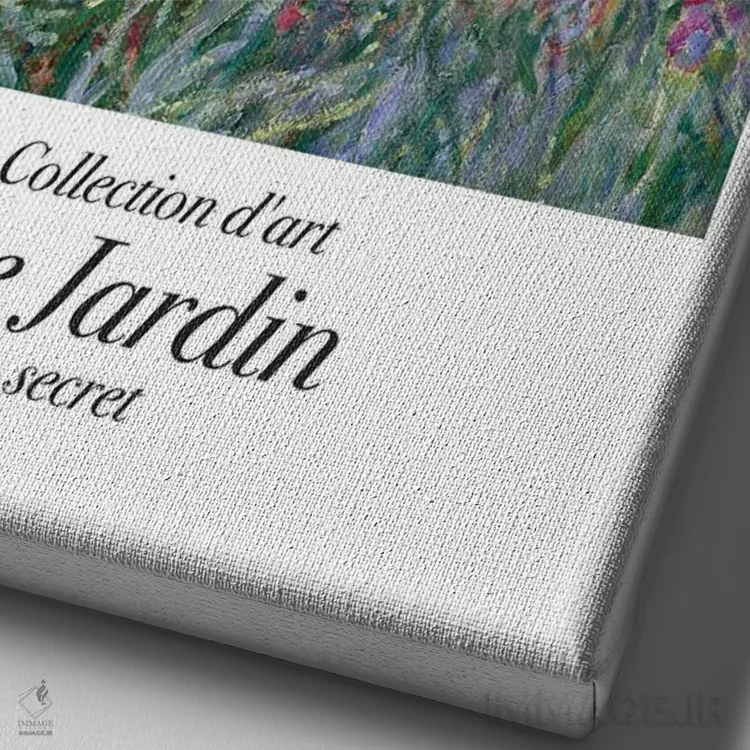 تابلو دکوراتیو باغ کلاسیک ۲ اثر مامبو آرت استودیو - نمای نزدیک بافت بوم