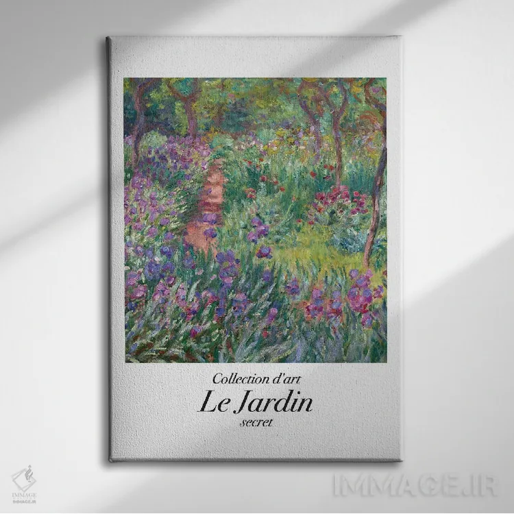 تابلو دکوراتیو باغ کلاسیک ۲ اثر مامبو آرت استودیو - نمای روبهرو روی دیوار