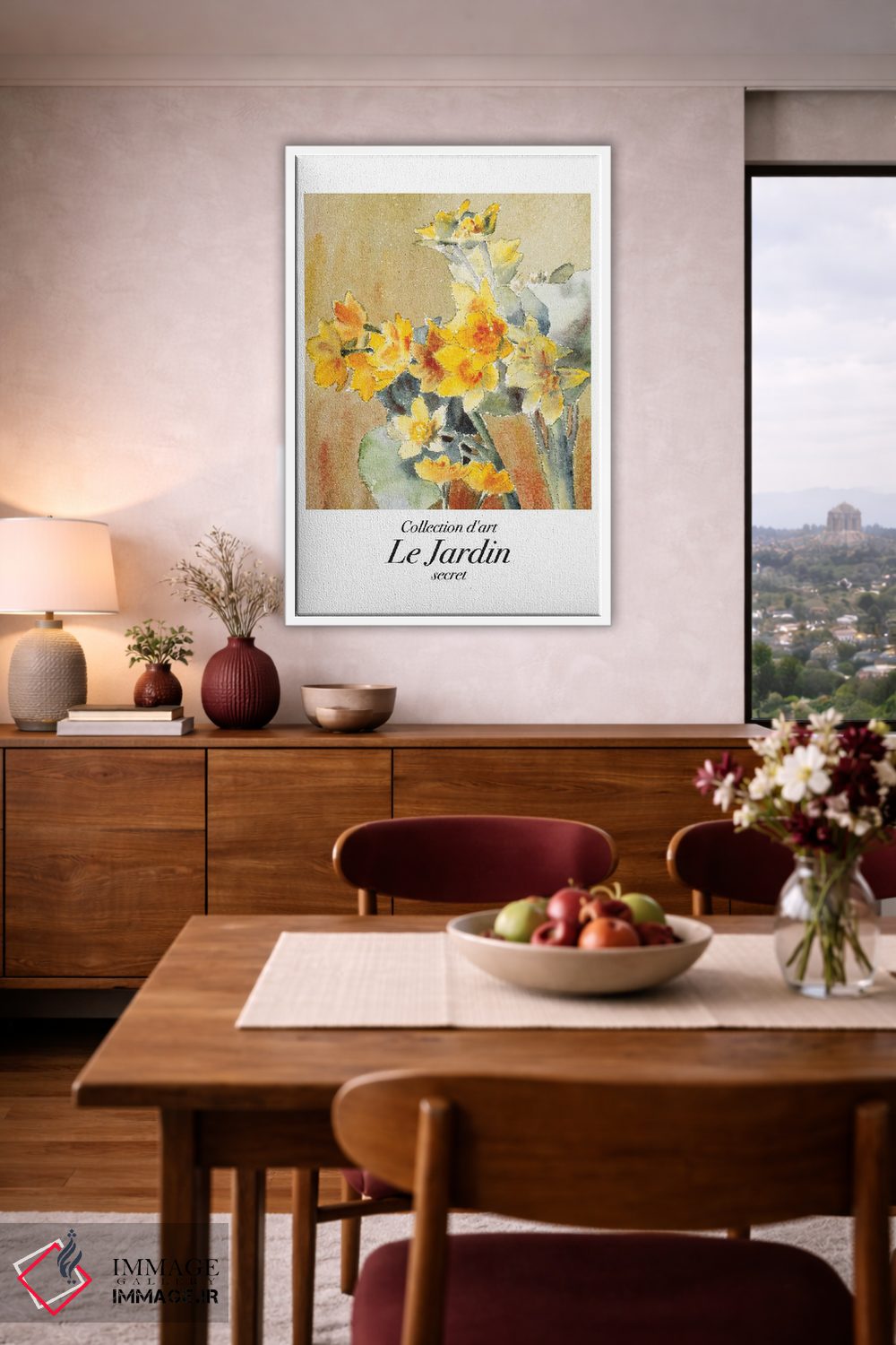 تابلو دکوراتیو هنر کلاسیک باغ؛ نرگس اثر مامبو آرت استودیو - D3W