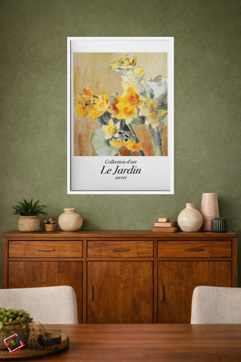 تابلو دکوراتیو هنر کلاسیک باغ؛ نرگس اثر مامبو آرت استودیو - D1W