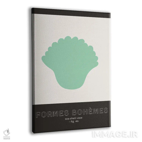 تابلو دکوراتیو اشکال بوهمی سبز اثر مامبو آرت استودیو - نمای پرسپکتیو محصول