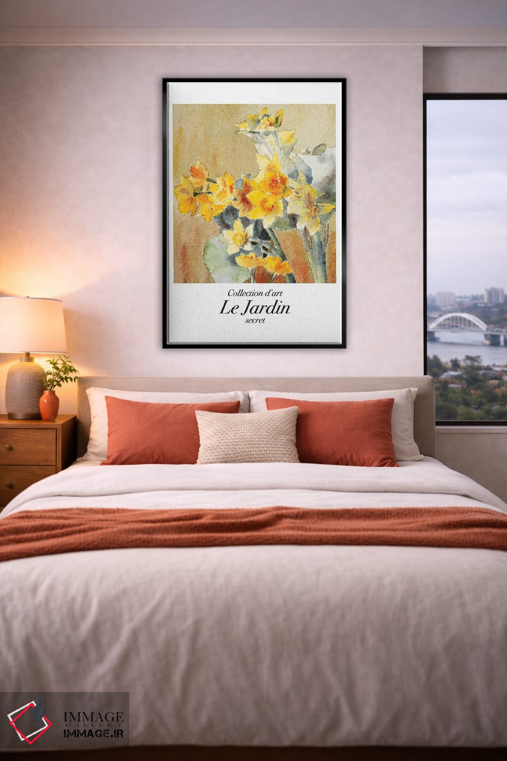 تابلو دکوراتیو هنر کلاسیک باغ؛ نرگس اثر مامبو آرت استودیو - D5B
