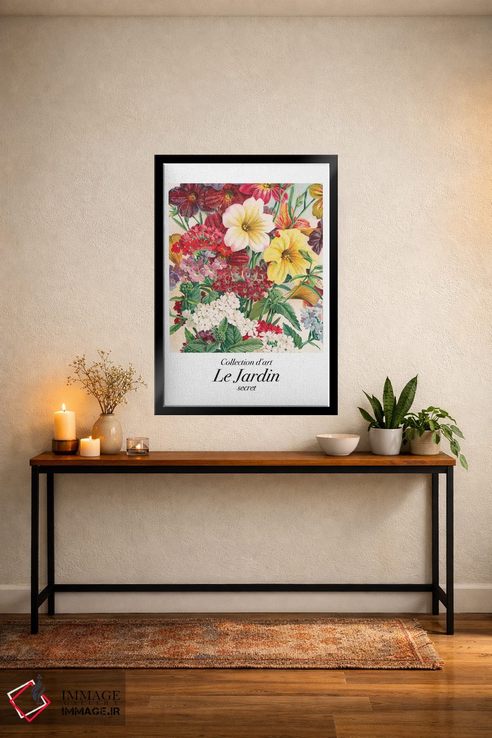 تابلو دکوراتیو هنر کلاسیک باغ؛ دسته گل اثر مامبو آرت استودیو - D6B