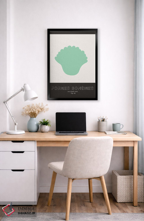 تابلو دکوراتیو اشکال بوهمی سبز اثر مامبو آرت استودیو - D5B