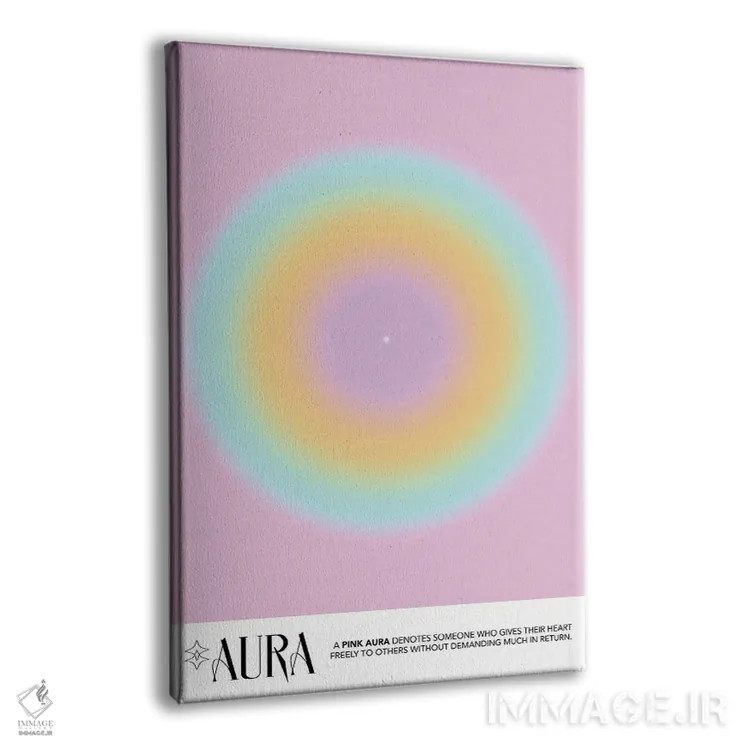 تابلو مدرن پوستر هاله صورتی اثر مامبو آرت استودیو - نمای پرسپکتیو محصول