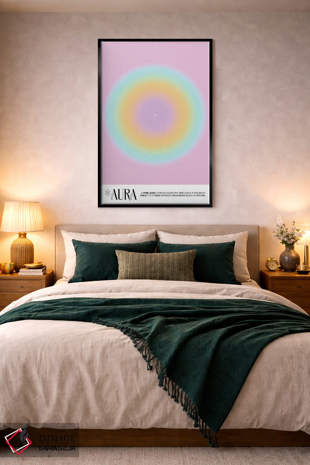 تابلو مدرن پوستر هاله صورتی اثر مامبو آرت استودیو - D4B